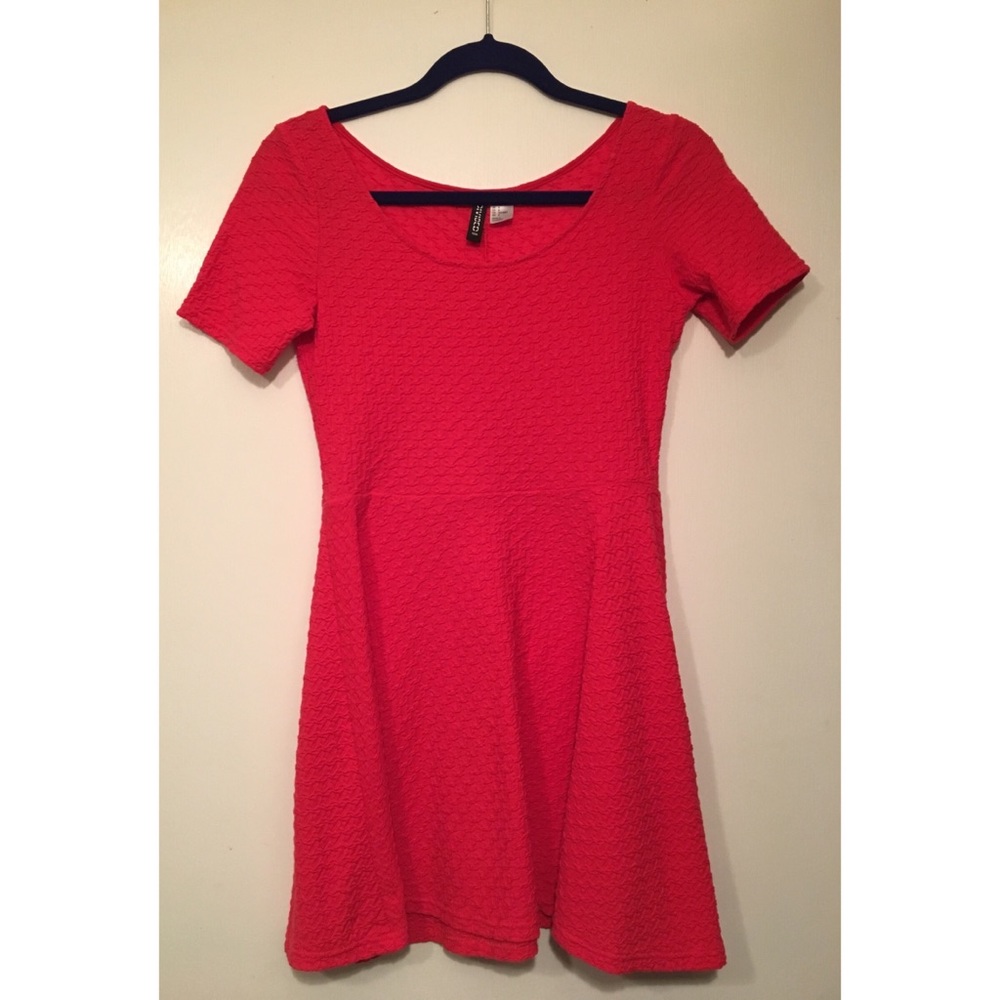 H&M Divided Red Skater Dress